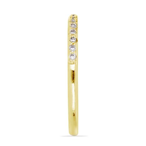 14K GOLD NATURAL WHITE DIAMOND GEMSTONE CLASSIC RING